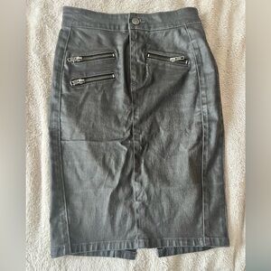 Guess high waisted Charcoal Denim Pencil Skirt with Zipper Accents Vintage Y2K